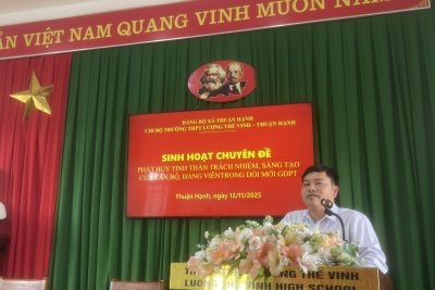 Chi bộ Trường THPT Lương Thế Vinh – Thuận Hạnh tổ chức Sinh hoạt chuyên đề tháng 11